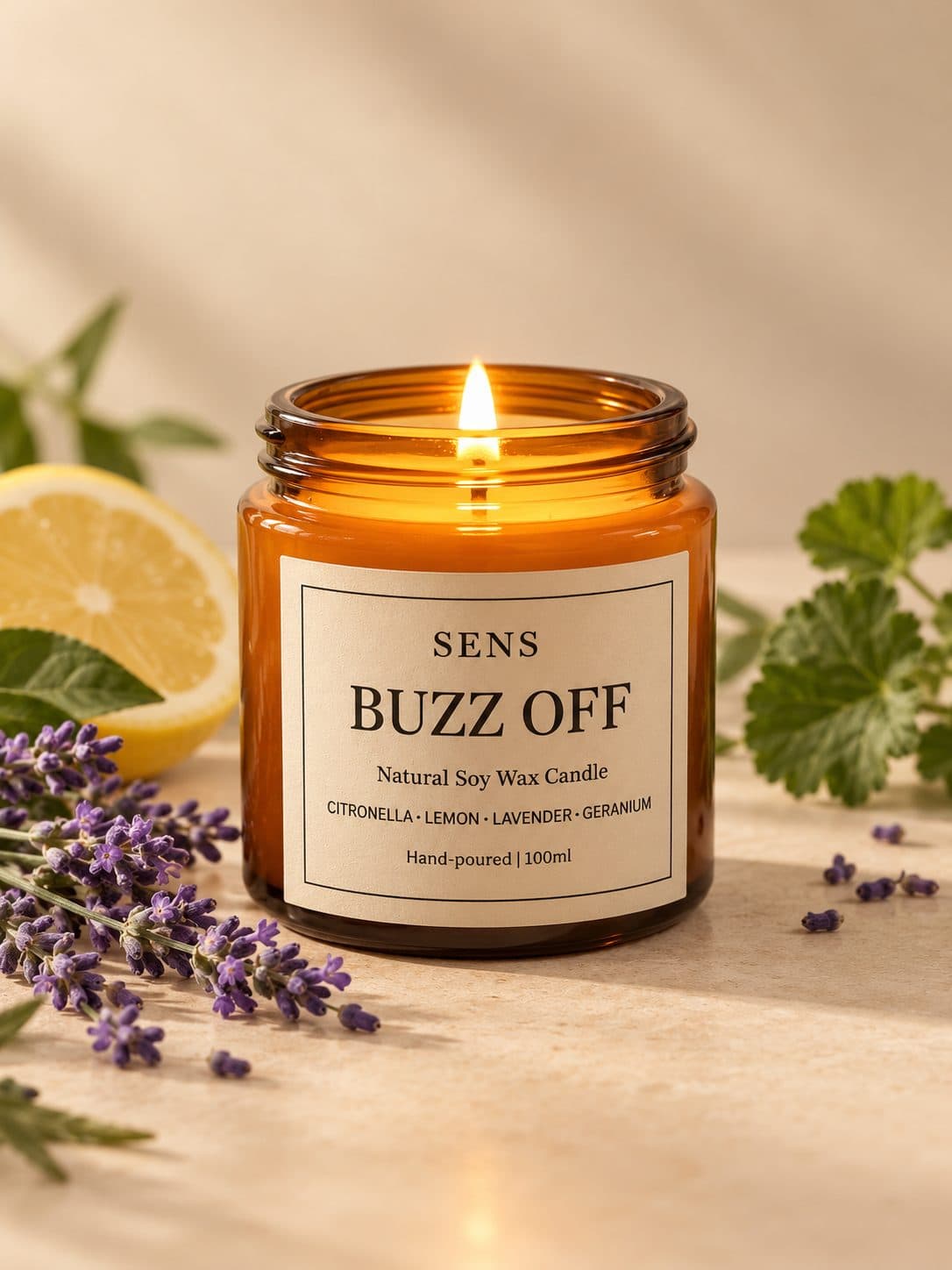 Buzz Off - Amber Jar Candle